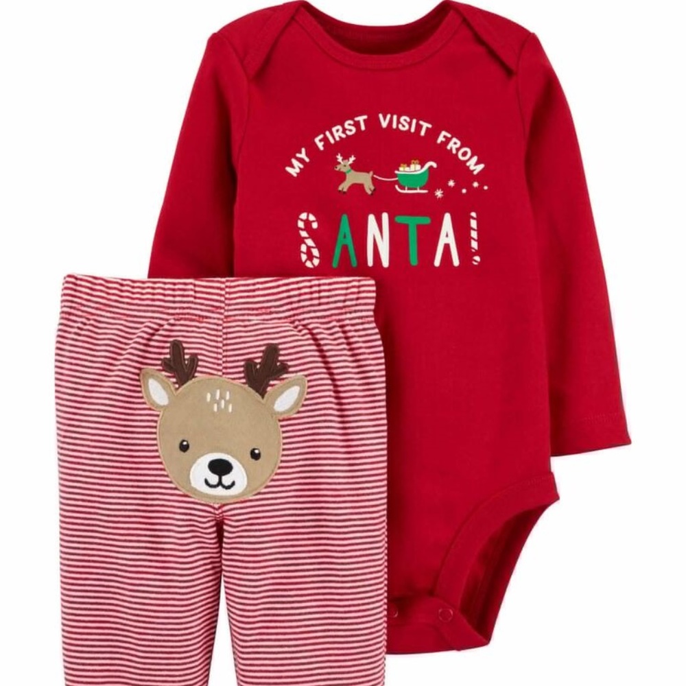 2-Piece Christmas Bodysuit Pant Set